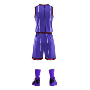 Unisex voor op maat bedrukte basketbaluniformset, mouwloos tanktop, shorts, bliksemstrepen, vochtregulerende sportkleding - Product Image 2