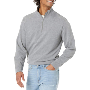 Sudadera de Forro Polar con Media Cremallera para Hombre, Tejido Ecológico, Teñido Liso, con Bolsillo, de Alta Calidad - Product Image 1