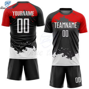 Conjunto de Uniforme de Fútbol Personalizado de Alta Calidad para Hombre, Sublimado, Transpirable, de Secado Rápido, Tallas Grandes, con Pantalones Cortos - Product Image 3