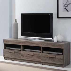 Rustico rovere TV Stand elegante arredamento per la casa con impiallacciatura di legno naturale durevole ed elegante mobili - Product Image 2