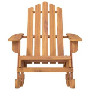 Fauteuil à bascule standard en bois d'acacia massif pour jardin, pour la détente en plein air - Product Image 3