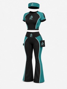 Modern women active <b>set</b> includes top leggings and headband soft breathable fabrics for gym yoga jogging and comfort wear - Product Image 3