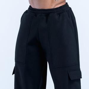 Nouvel Arrivage – Pantalons de Jogging Cargo Homme Coupe Droite en Molleton de Coton Épais, Personnalisables avec Logo OEM, Idéaux pour la Gym et le Streetwear – Vente en Gros - Product Image 4
