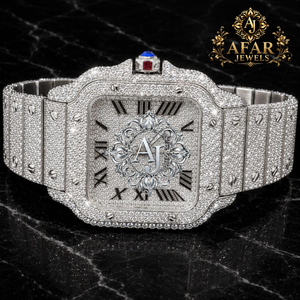 Luxury ETA VVS Moissanite Crystal <b>Watch</b> Stainless Steel Bracelet Quartz Analog Dial Fully <b>Iced</b> <b>Out</b> Statement Wristwatch for Men - Product Image 1