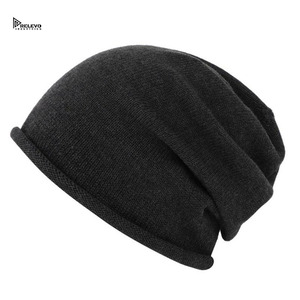Plain Knit Beanie <b>Hat</b> <b>Winter</b> Warm Acrylic Cap Unisex Soft Stretch Skull Cap Custom Logo OEM Bulk Wholesale Supply - Product Image 1