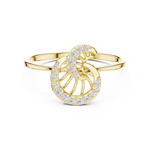 Anillo de Diamantes de Oro Sólido de 14k para Mujer, Corte Brillante Redondo, Anillo de Compromiso Clásico, Apilable, Diseño Minimalista, para Regalo - Product Image 1