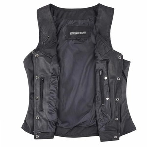 Chaleco de Cuero Casual para Mujer al por Mayor, Personalizado, con Cuello en V, Resistente al Viento, Ecológico y Transpirable - Product Image 4
