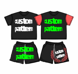 Conjunto de Camiseta y Pantalones Cortos para Hombre, Verano 2026, Estilo Desgastado con Acabado Ácido, Sin Mangas, Dobladillo Crudo, 2 Piezas - Product Image 5