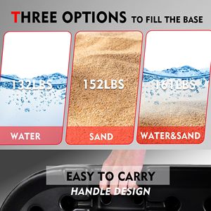 Base per Ombrellone da Esterno in Plastica Nera a 4 Pezzi, Design Quadrato per Riempimento con Acqua/Sabbia, Elegante Base Nera per Uso Esterno - Product Image 6