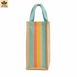 Bolsa de Compras de Yute Natural Laminado, 40x34x16 cm, Logotipo Personalizado, Venta al Por Mayor, OEM, Marca Privada, Modelo PH-JT-09 - Product Image 3