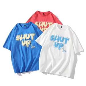 T-shirt en coton surdimensionné pour homme, manches courtes, col rond, imprimé graphique, motif lettres, décontracté, style streetwear, respirant, coupe ample - Product Image 4