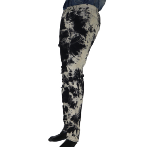Men's Tie Dye Straight Fit Jeans Midweight Cotton Casual <b>Summer</b> Wear Bleach Stone Wash Button Fly Mens Tie Dye <b>Pants</b> OEM 2026 - Product Image 2