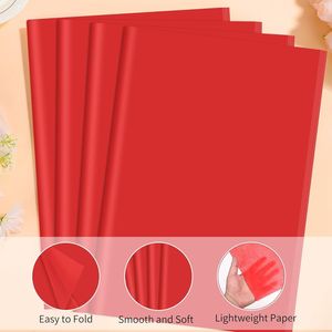 Sacchetti Regalo Rossi 20x14 Pollici, 160 Fogli di Carta Velina per Artigianato, Matrimoni, Compleanni, Feste Natalizie - Product Image 3