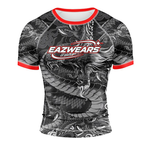 Camiseta de compresión premium para MMA, sublimada, personalizada, de manga larga, para entrenamiento deportivo, para hombre. - Product Image 4
