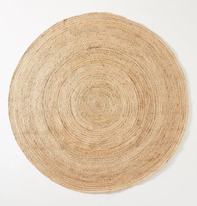 100% Natural Jute Hemp Braided Round Scallop <b>Rug</b> Handmade Boho Farmhouse Eco Friendly Custom Size Carpet - Product Image 3
