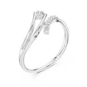 Anillo de Oro Amarillo de 14K con Diamante Cultivado en Laboratorio para Mujer |   Anillo de Oficina |   Diamante Cultivado Nuevo - Product Image 3