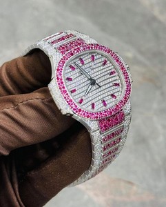Reloj Mecánico de Cristal de Zafiro Rosa, Correa de Acero Inoxidable de 20 mm, Esfera Redonda de 40 mm, Reloj de Pulsera Analógico de Lujo para Negocios - Product Image 3