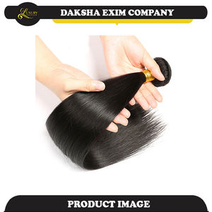 Directement d'usine indienne Extensions de trame de cheveux humains vierges brésiliens Remy Teints Style droit Blanchiment traité chimiquement - Product Image 6