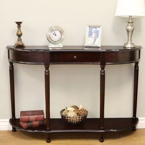 Table console en bois, meuble élégant, décoration moderne pour la maison, salon, entrée, couloir, bureau, table de présentation et de rangement - Product Image 1
