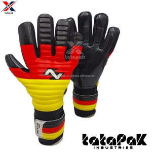 High Quality Unisex Leather Sports Gloves Goalkeepers Non-Slip Breathable Hook Loop Closure <b>Top</b> Selling Wholesale Finger - Product Image 2