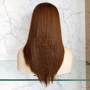 Meilleur prix de gros vietnamien os droite avant de lacet perruque longueur moyenne extensions de cheveux humains vierges du vendeur - Product Image 3