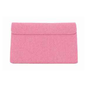 Pochette de soirée rose 1938 perlée, faite main avec perles de rocaille, sac à main style sororité personnalisé, fournisseur OEM en gros - Product Image 3