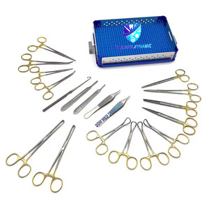 DOM MED DYNAMIC Kit d'instruments chirurgicaux vétérinaires multi-acier inoxydable écologique plaqué or réutilisable pour la stérilisation animale - Product Image 2