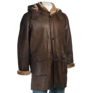 Premium Men's Genuine Shearling <b>Jackets</b> with Long Length Custom Vintage <b>Pilot</b> Shearling Leather <b>Jacket</b> - Product Image 1