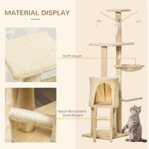 Lussuoso Tiragraffi Grande per Gatti in Legno Massello, Moderno e di Stile Contemporaneo, con Cuccia Interna per Gatti, Ideale per Arrampicarsi e Giocare - Product Image 2