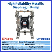 Pompe pneumatique à double diaphragme ARO PD05R-ASS-STT-B 1/2'' résistante aux acides, pour eaux usées et produits chimiques, à commande pneumatique, haut débit 12 GPM, basse pression