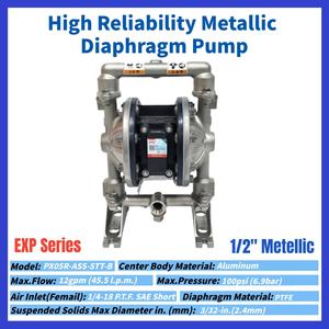 Bomba Neumática de Doble Diafragma ARO PD05R-ASS-STT-B de 1/2'', Resistente a Ácidos, para Aguas Residuales Químicas, de Acero Inoxidable y Alto Flujo - Product Image 5