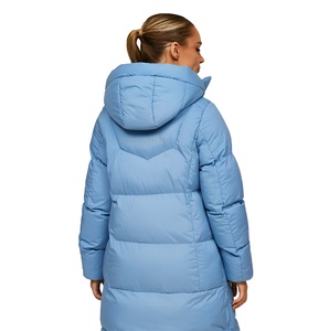 Chaqueta larga acolchada informal con estilo personalizada OEM para mujer, ultracálido abrigo de invierno de alta calidad, capucha, chaqueta bomber para clima frío - Product Image 3