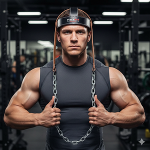 Harnais de cou en cuir Rexfit Sport pour la musculation, équipement robuste pour le renforcement de la tête et du cou, idéal pour l'entraînement de résistance et le fitness - Product Image 3