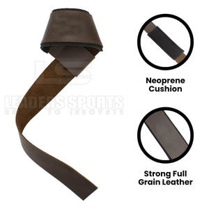 Correas de Levantamiento de Pesas de Cuero de Primera Calidad con Logotipo Personalizado, Costuras Reforzadas para un Agarre Seguro al Barra, Correas de Levantamiento de Pesas Sin Estiramiento - Product Image 2