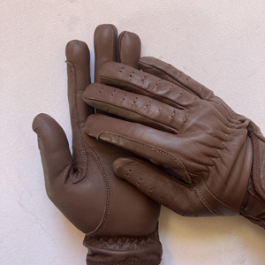 Equestrian Horse Riding Leather <b>Full</b> Finger Gloves Durable Non <b>Slip</b> Grip Breathable Comfortable Summer Lightweight Unisex - Product Image 6