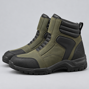 Bottes de moto courtes de haute qualité avec fermeture sécurisée, caractéristiques anti-abrasion et design moderne pour l'extérieur - Product Image 2
