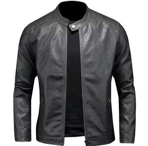 Veste en cuir pour homme 100% cuir véritable 2026, nouvelle mode style vintage embossé crocodile automne - Product Image 1
