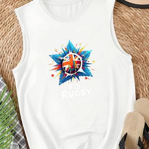 Fiji Rugby with flag <b>Women's</b> casual <b>vest</b> - Product Image 1