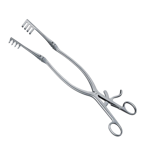 เครื่องมือถ่างเนื้อ Beckman Retractor 12 1/2 แบบปลายทู่ 4*4 แฉก 5/8 * 1 1/8 ผลิตจากเหล็กกล้าผ่าตัดเยอรมันคุณภาพสูง เหมาะสำหรับการใช้งานในสัตวแพทย์ - Product Image 6