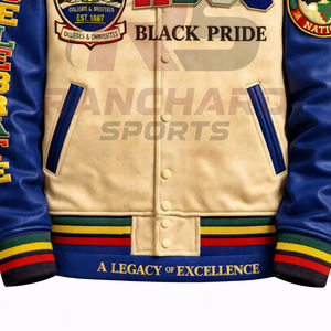 Chaqueta ligera para hombre estilo HBCU, cómoda y personalizada, chaqueta universitaria, chaqueta de colegio, chaqueta varsity hecha a medida. - Product Image 3