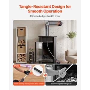 Kit de Limpieza de Chimeneas Extensible de 26 Pies, Cepillo de Longitud Máxima para Limpieza de Chimeneas, Gafas Protectoras, Accesorios para Chimeneas de 90 Grados - Product Image 4