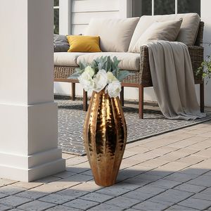 Jarrón de metal ideal para decoración de mesa de comedor, mesa de café y elegante exhibición de arreglos florales - Product Image 1