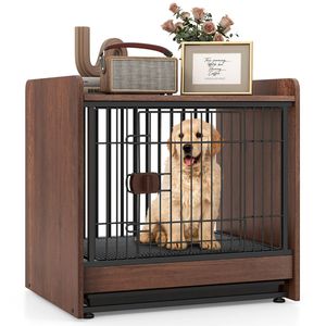 Gabbia per Cani da Interno con Vassoio Rimovibile e Porta Bloccabile per Animali Domestici - Product Image 5