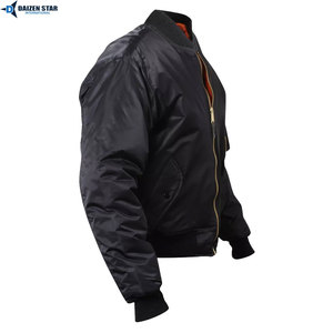 DAIZEN <b>STAR</b> INTERNATIONAL Men Bomber <b>Jacket</b> Solid Color Zipper Closure Windproof Stand Collar Front Casual Outerwear Winter Wear - Product Image 5
