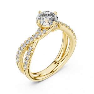 Anillo Solitario Elegante con Diamante Redondo de 1 Quilate Cultivado en Laboratorio, Engastado en Oro Amarillo de 18 Quilates, para Bodas, Compromisos, Fiestas, Uso Diario y de Oficina - Product Image 1