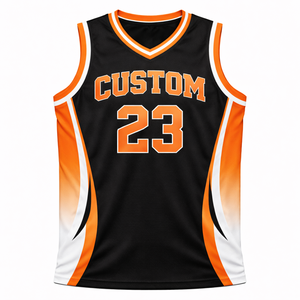 Camiseta de Baloncesto para Equipos y Ligas, de Secado Rápido, Transpirable, 100% Poliéster, Personalizada con Nombre del Jugador Bordado en la Parte Delantera - Product Image 1