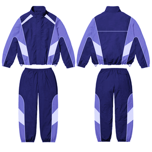 High Quality Printed Lightweight Solid Contrast Color Oversized Four-Way Stretch Unisex Windbreaker Streetwear Tracksuits Casual - Product Image 2