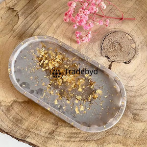 Plateau de service mobile moderne en résine de qualité supérieure pour table basse et décoration intérieure Tradebyd - Product Image 1