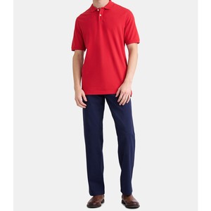 Polo à manches courtes rose pour homme, en coton piqué, décontracté, couleur unie, respirant, tricoté, coupe classique - Product Image 4