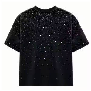 เสื้อยืดพลอยเทียมสำหรับผู้ชายผ้าฝ้ายมีความต้องการสูงดีไซน์ใหม่ - Product Image 6